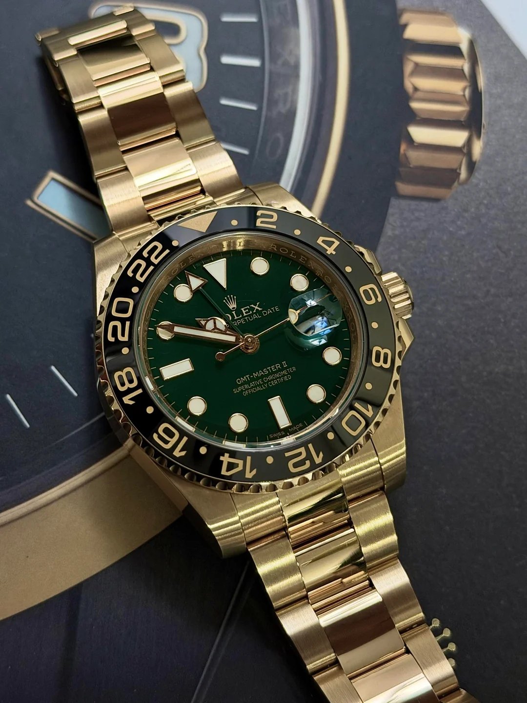 Rolex GMT-Master II replated in yellow gold, after a Tone Change